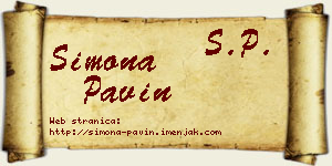 Simona Pavin vizit kartica